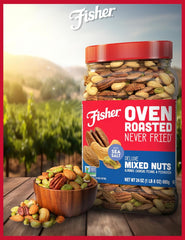 Fisher Oven Roasted Never Fried Deluxe Mixed Nuts, 24 Ounces (Pack of 1)