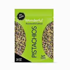 Wonderful Pistachios No Shells, Roasted & Salted Nuts, 24 Ounce